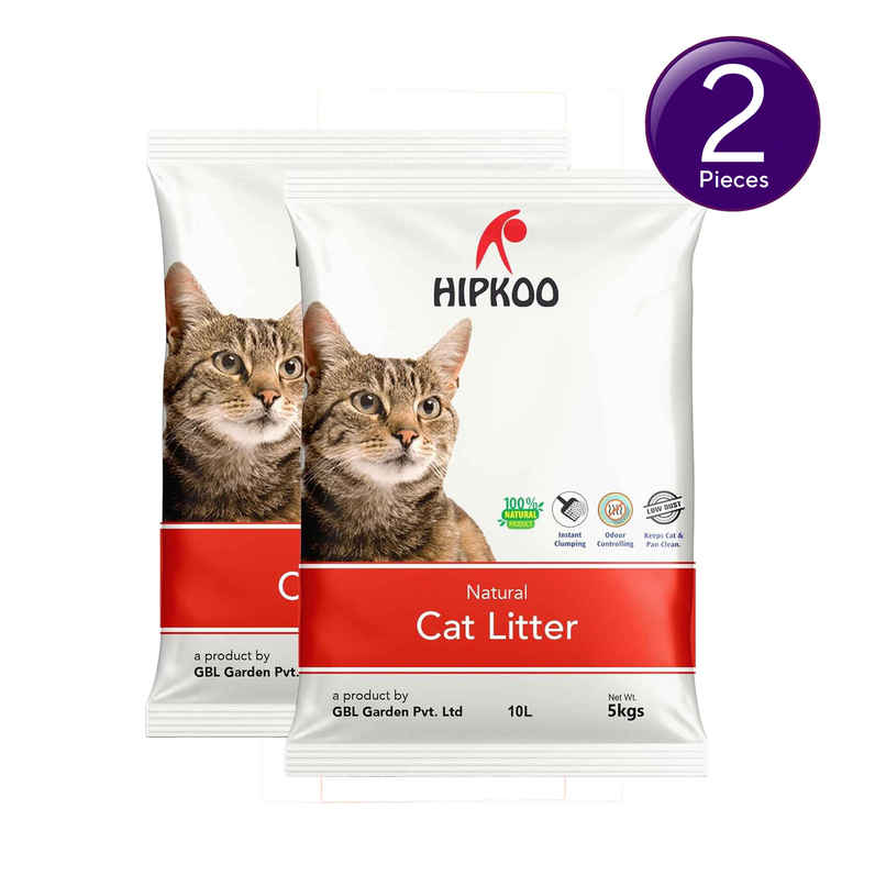 Hipkoo Advanced Natural Clumping Cat Litter Sand | Dust Free Combo