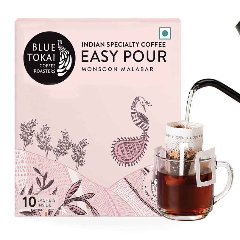 Blue Tokai Monsoon Malabar Easy Pour Dark Roast Hot Brew Coffee Bags Blue Tokai Monsoon Malabar Easy Pour Dark Roast Hot Brew Coffee Bags