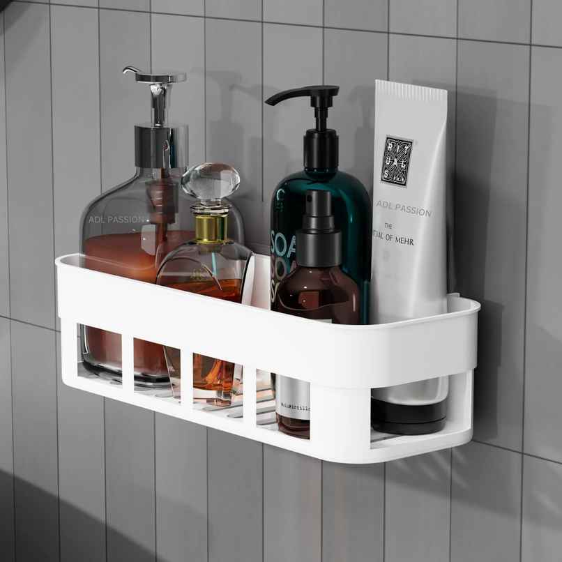 Perpetual Bathroom Organizer Shelf | Self-Adhesive Rack for Wall | Pack of 1 Perpetual Bathroom Organizer Shelf | Self-Adhesive Rack for Wall | Pack of 1