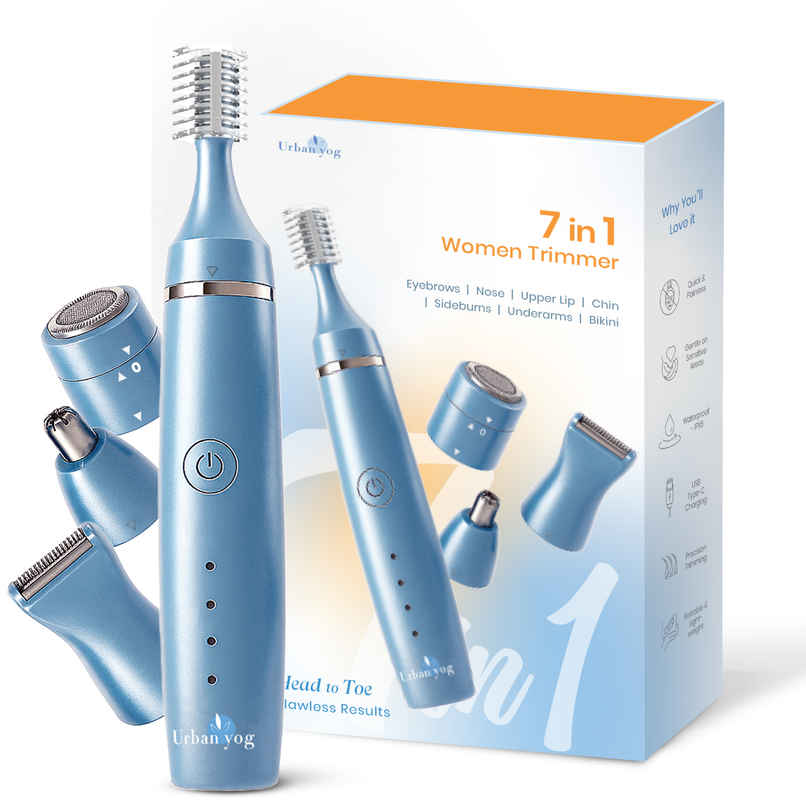 Urban Yog 7 in 1 Women's Trimmer | 100 Min Runtime | Full Body Grooming | Waterproof | Gentle Urban Yog 7 in 1 Women's Trimmer | 100 Min Runtime | Full Body Grooming | Waterproof | Gentle