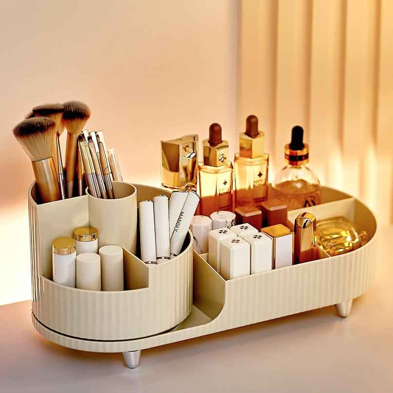 Perpetual 360 Rotating Makeup Organizer with Brush Holder | Ivoey