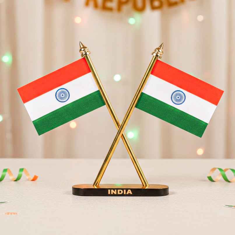 Indian Flag Table Cross | Bright Storey
