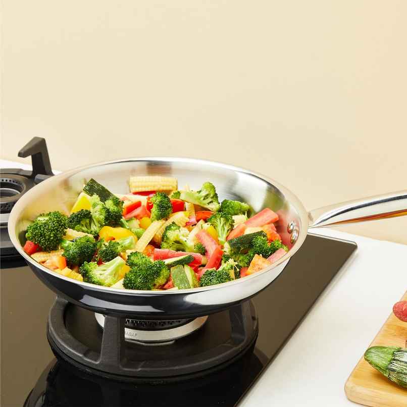 Jensons Triply Rigalo Fry Pan | 24 cm Induction Compatible