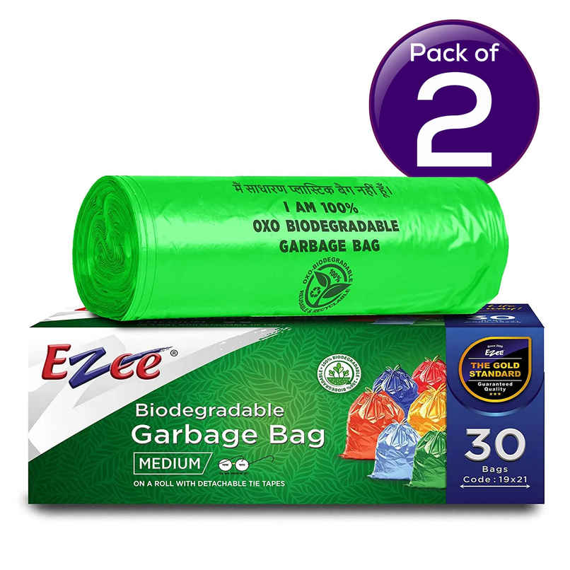 Ezee Biodegradable Medium Garbage Bags 19 x 21 Inch Combo Ezee Biodegradable Medium Garbage Bags 19 x 21 Inch Combo