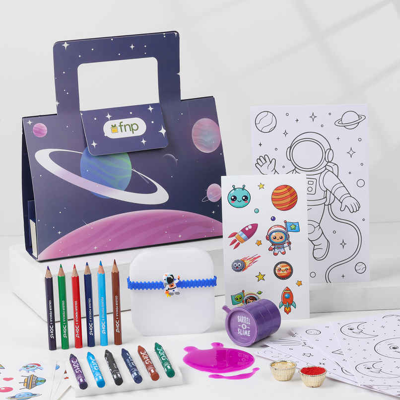 FNP Rakhi Space Explorer Art & Activity Hamper for Kids