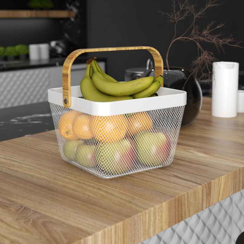 Lifelong Fruit Basket for Dining Table & Kitchen Storage | Mesh Open Storage Bin | Vegetable Basket