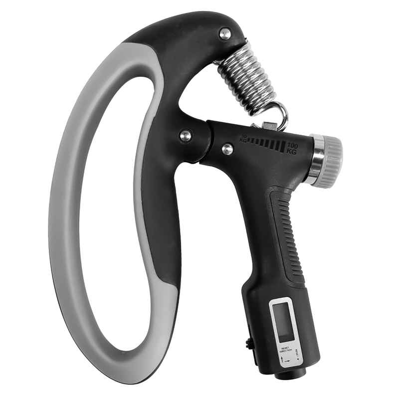 Boldfit Electronic Adjustable Hand Grip Strengthener Grey - 100 Kg