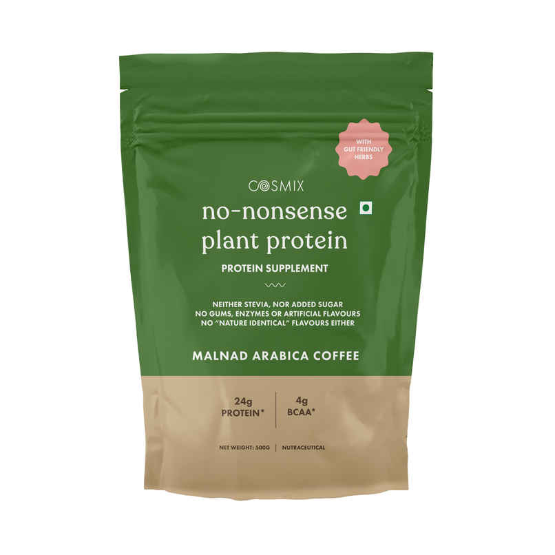Cosmix No-Nonsense Plant Protein | Malnad Arabica Coffee | 24g Protein/Serve