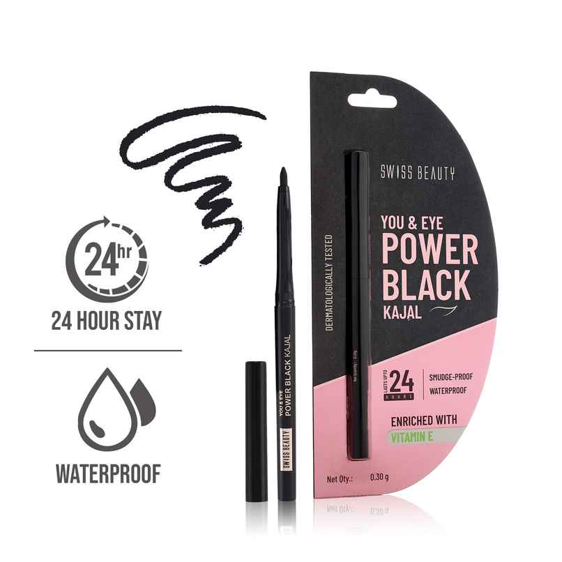 Swiss Beauty You & Eye Power Black Waterproof Kajal Swiss Beauty You & Eye Power Black Waterproof Kajal