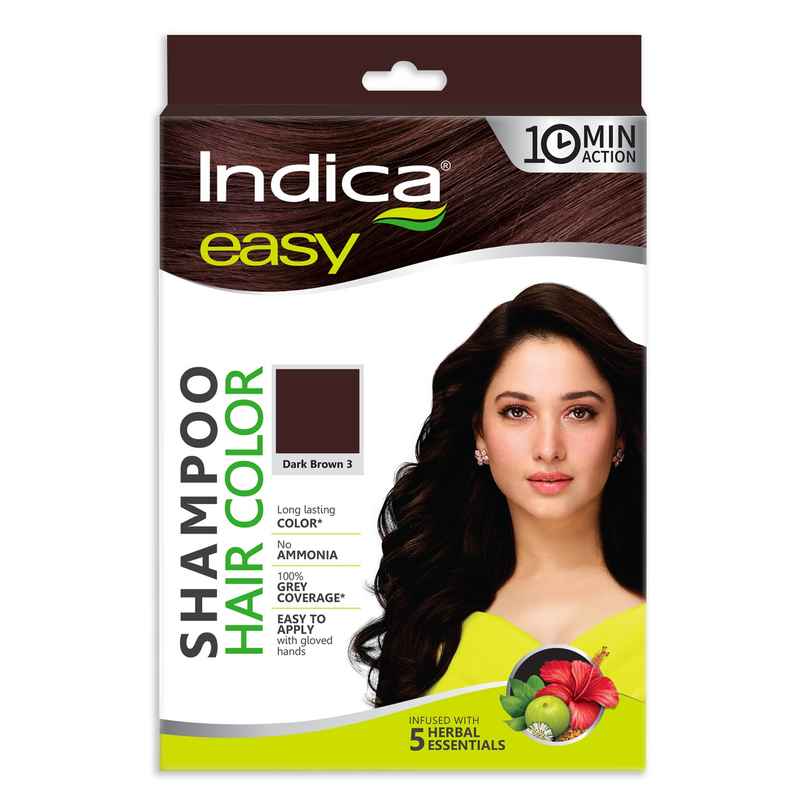 Indica Easy Do-It-Yourself Dark Brown Hair Color with 5 Herbal Extracts and 100% Ammonia Free Long Lasting Formula Indica Easy Do-It-Yourself Dark Brown Hair Color with 5 Herbal Extracts and 100% Ammonia Free Long Lasting Formula