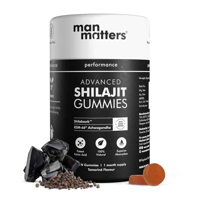 Man Matters Shilajit Gummies Advanced | Boosts Stamina & Energy levels