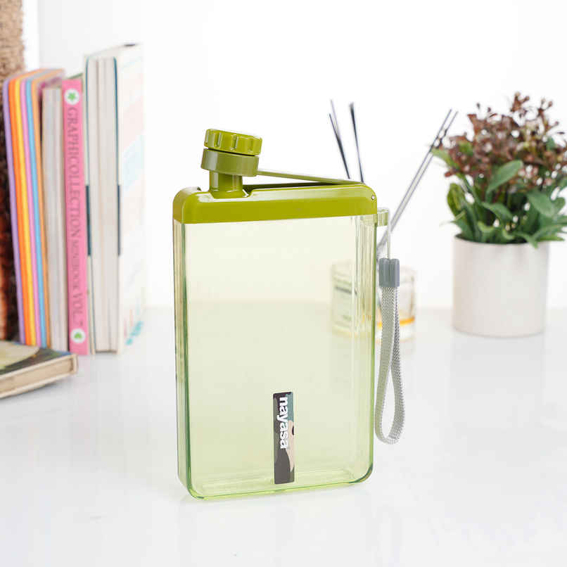 Nayasa Zelda Plastic Notebook Style BPA Free Water Bottle | 550 ml | Green
