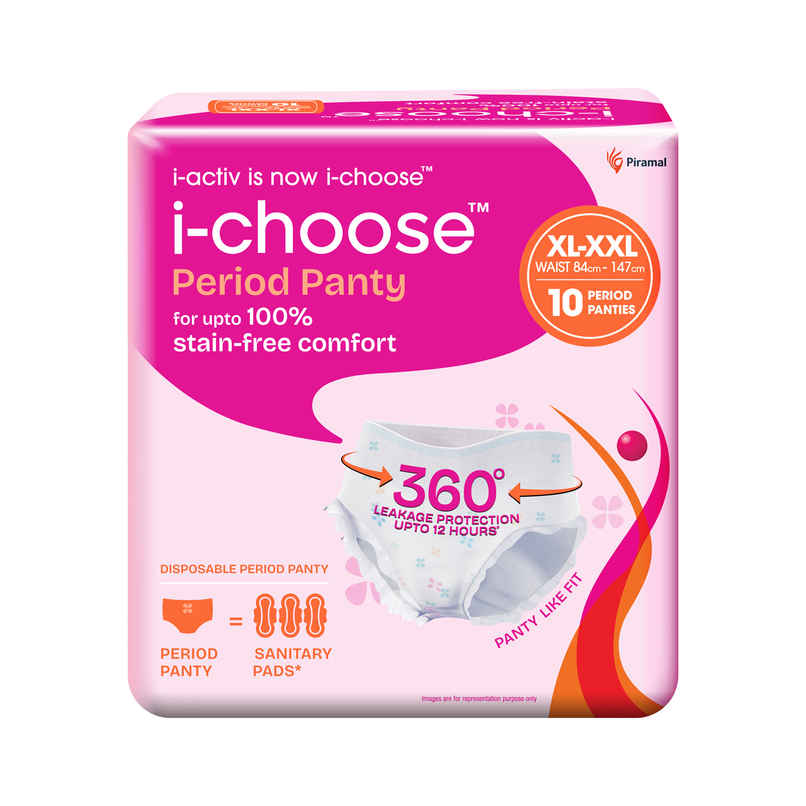 i-activ Period Panty, Disposable| XL- 2XL | For Heavy Flow Periods | PCOS i-activ Period Panty, Disposable| XL- 2XL | For Heavy Flow Periods | PCOS
