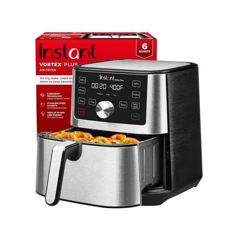 Instant Pot Air Fryer, Vortex 6 Litre,360 Degree Evencrisp Technology, Uses 95 % Less Oil 1500W
