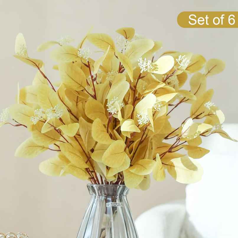 TIED RIBBONS Artificial Eucalyptus Flowers Bunches | Pink - 19.6 in