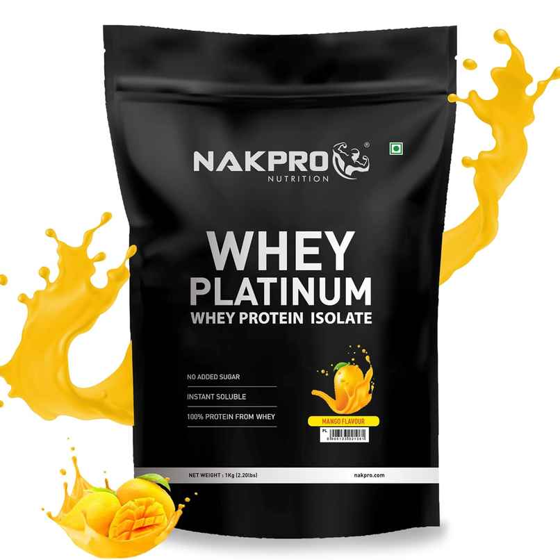 Nakpro Platinum Whey Protein Isolate Mango 28G Protein 6.4G Bcaa