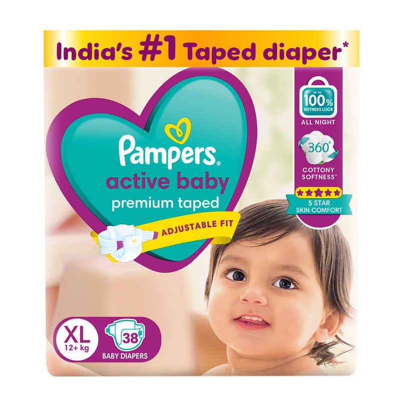 Pampers Active Baby Taped Style Diaper | XL | 32 pcs