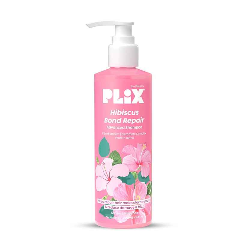 Plix The Plant Fix Hibiscus Bond Repair Advanced Shampoo For Damaged | Frizzy Hair Plix The Plant Fix Hibiscus Bond Repair Advanced Shampoo For Damaged | Frizzy Hair