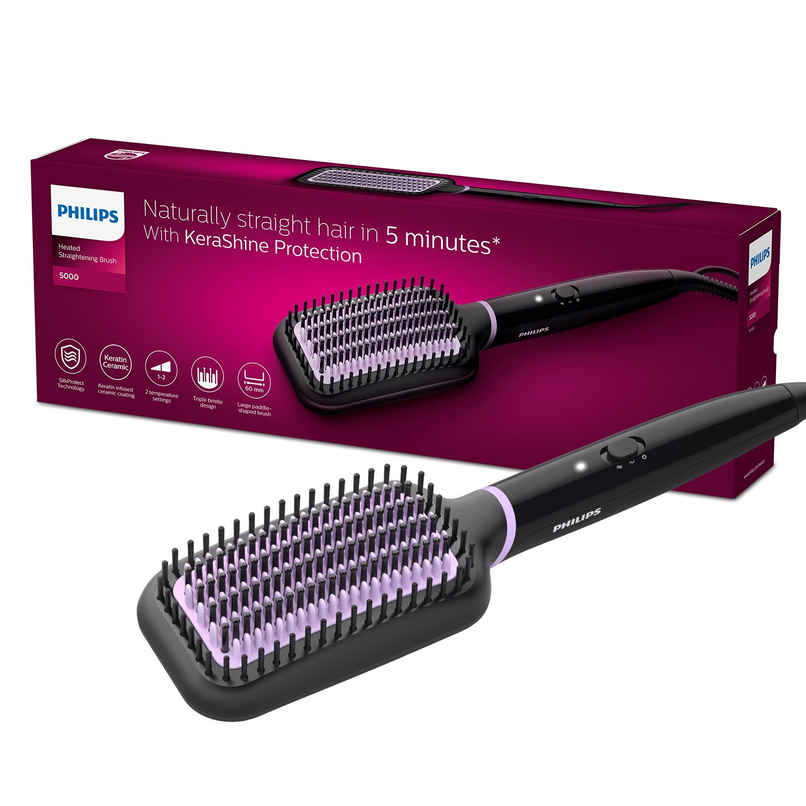 Philips India's No.1 Hair Styling Brand -Hair Straightener BrushFor Indian Hair