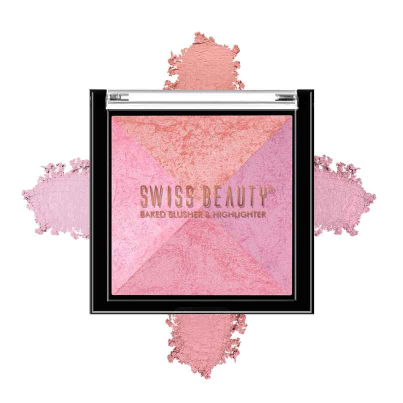 Swiss Beauty Baked Blusher & Highlighter | 04 Swiss Beauty Baked Blusher & Highlighter | 04