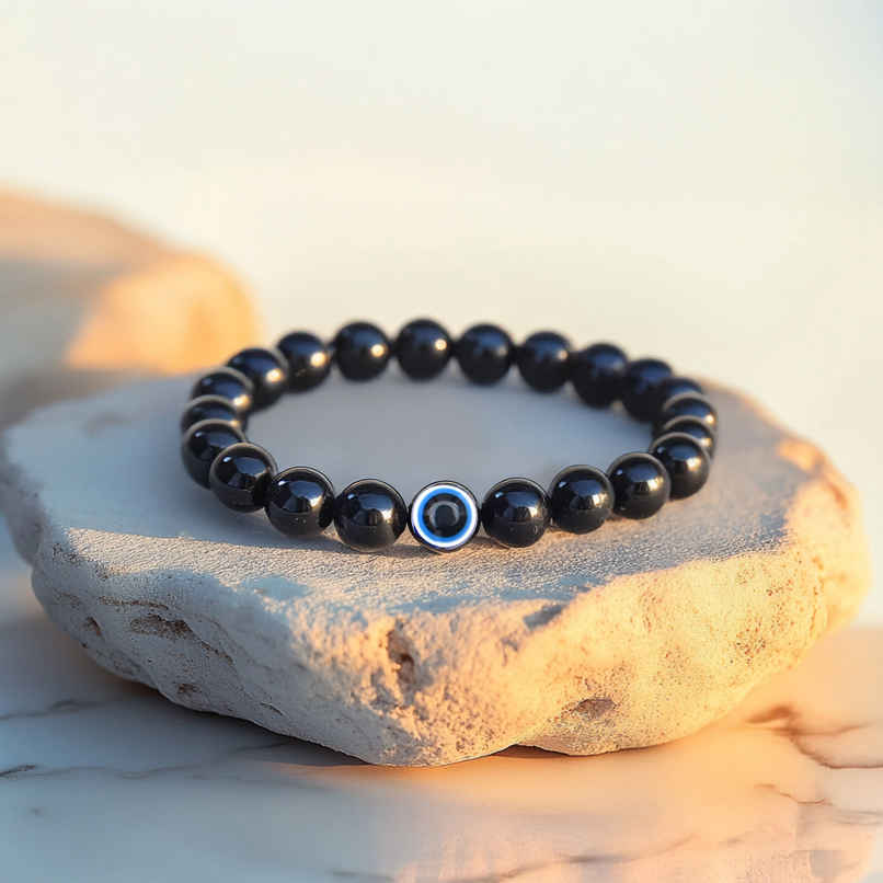 Astrotalk Evil Eye Bracelet With Black Obsidian