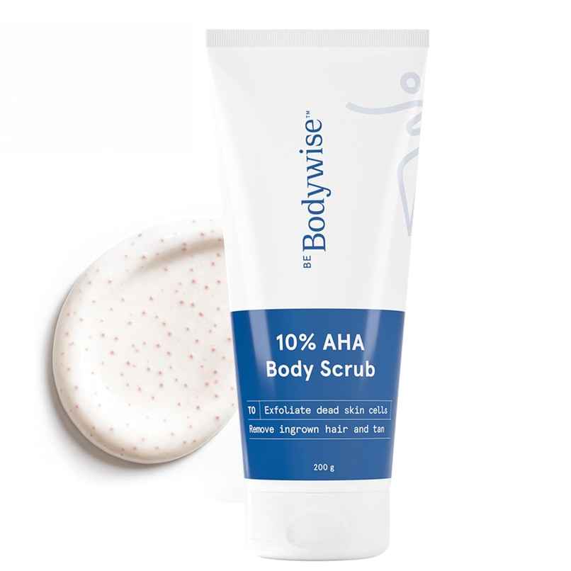 Be Bodywise 10% Aha Body Scrub - Reduces Strawberry Skin, Exfoliates