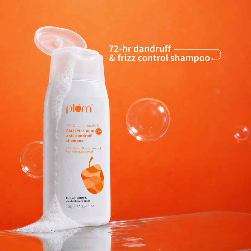Plum Volcanic Minerals and Salicylic Acid 0.5% Anti Dandruff Shampoo | 100 ml