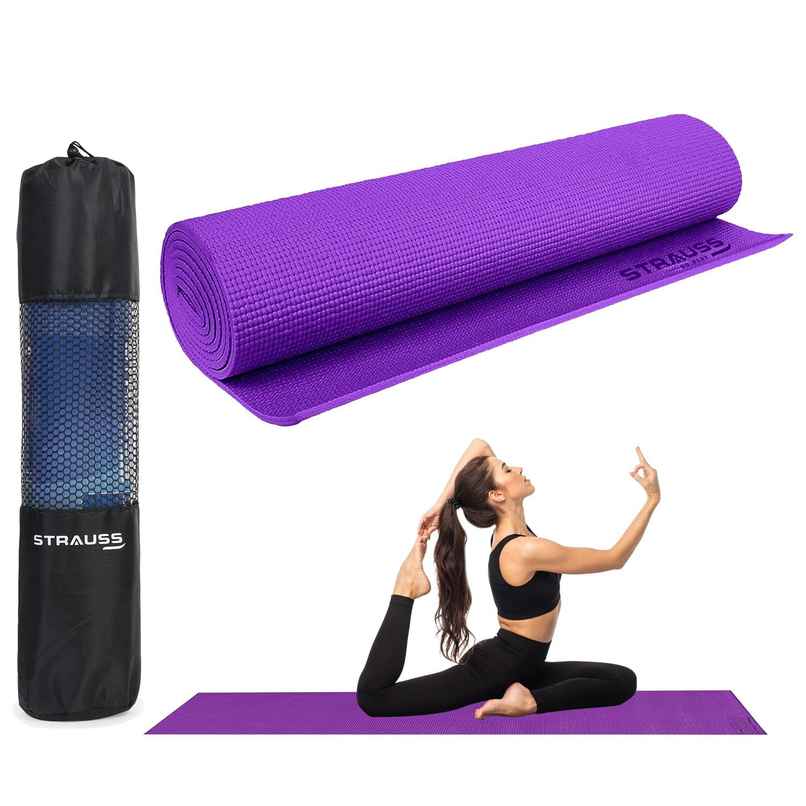 Strauss Yoga Mat, 8 mm (Purple)