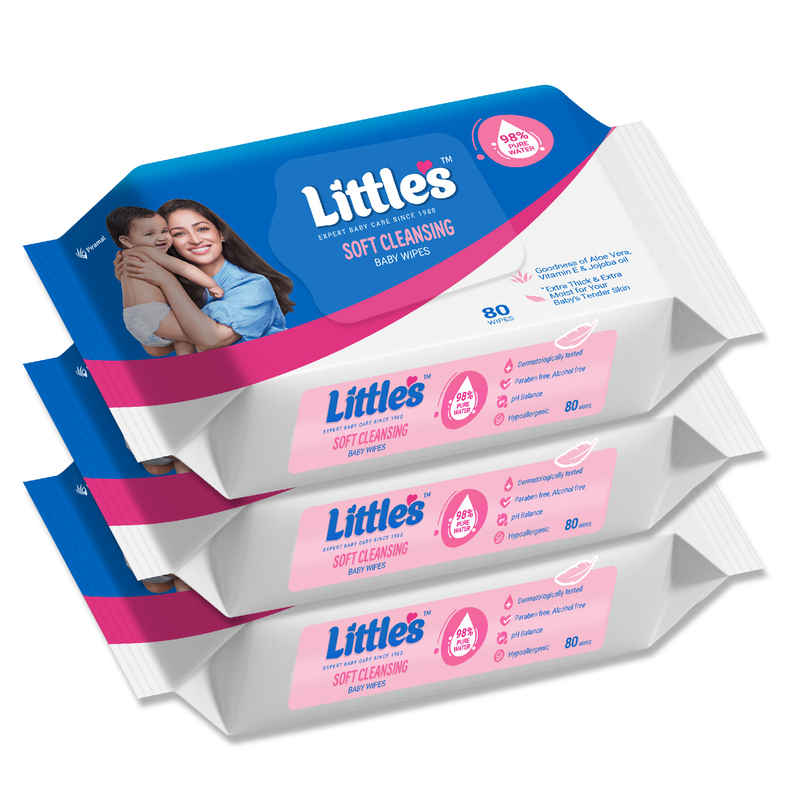 Littles Expert Baby Care Soft Cleansing Baby Wipes | Extra Thick & Moist Wet Wipes for Babys Littles Expert Baby Care Soft Cleansing Baby Wipes | Extra Thick & Moist Wet Wipes for Babys