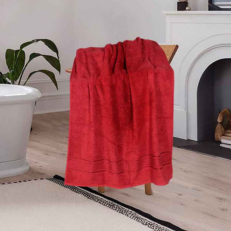 Dream Living Pure Cotton Bath Towel 400 Gsm | Maroon - 36 x 71 in Dream Living Pure Cotton Bath Towel 400 Gsm | Maroon - 36 x 71 in