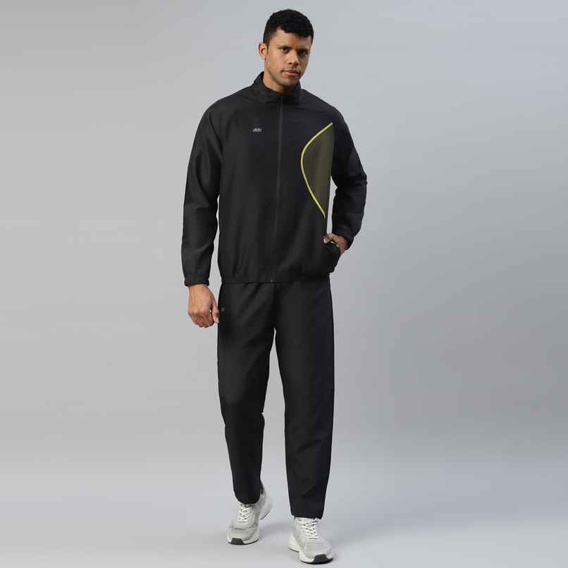Dida Men's Sports Track Suit | Regular Comfortable Stretchable Dry-Fit | Black - L