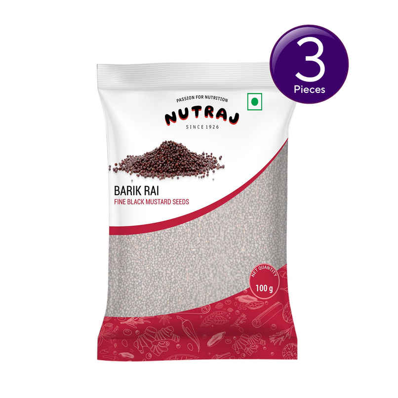 Nutraj Classic Barik Rai (Fine Black Mustard Seeds) - Pouch Combo Nutraj Classic Barik Rai (Fine Black Mustard Seeds) - Pouch Combo