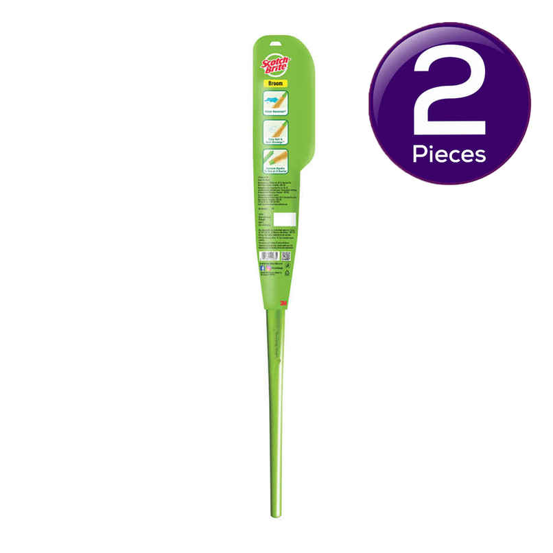 Scotch-Brite No-Dust Broom, Long handle, Easy floor cleaning (Multi-use) Combo Scotch-Brite No-Dust Broom, Long handle, Easy floor cleaning (Multi-use) Combo