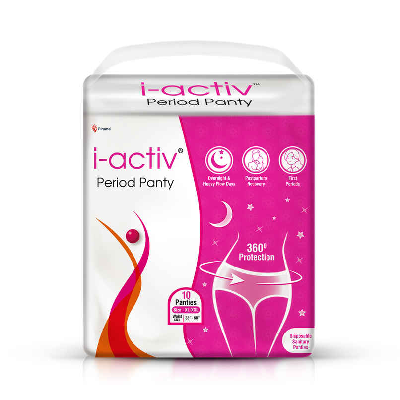 i-activ Period Panty, Disposable| XL- 2XL | For Heavy Flow Periods | PCOS i-activ Period Panty, Disposable| XL- 2XL | For Heavy Flow Periods | PCOS