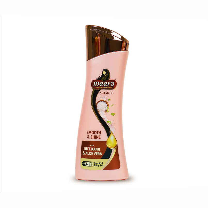 Meera Smooth & Shine Shampoo with Rice Kanji & Aloe Vera | Up to 72 Hours Smooth & Shiny Hair