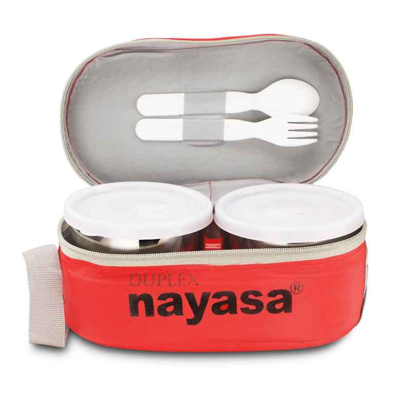Nayasa Duplex Dlx Lunch Box Red