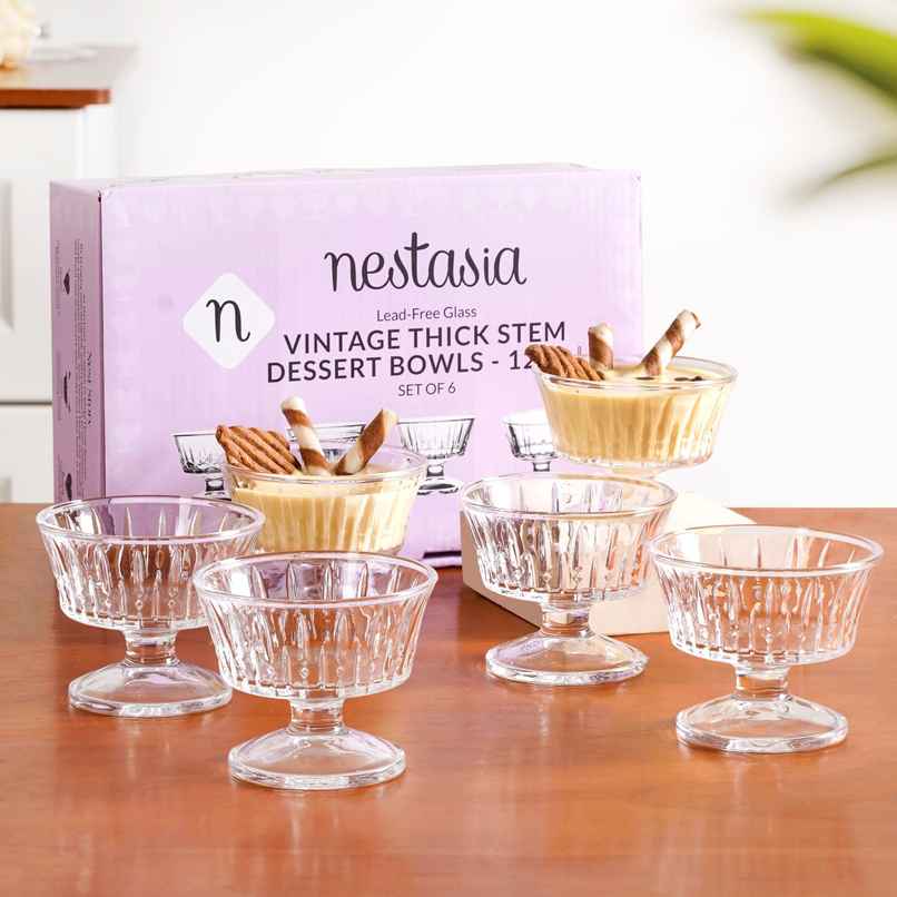 Nestasia Glass Dessert Bowls Set | 120 ml Nestasia Glass Dessert Bowls Set | 120 ml