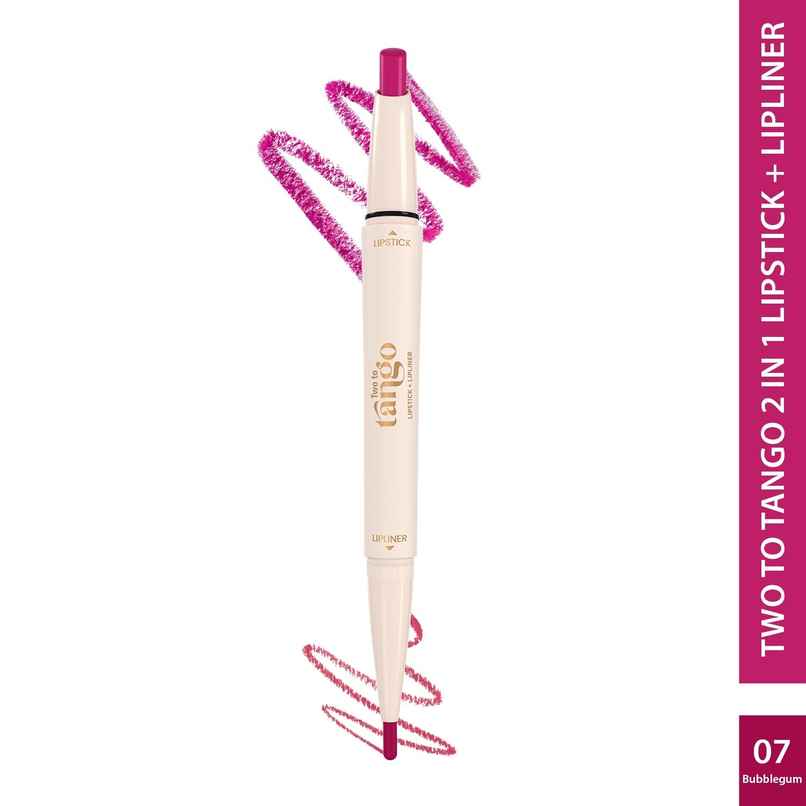 Glam21 Two To Tango Lip Liner + Lipstick Duo | Non-Transfer | Creamy Matte Finish | Bubblegum-07