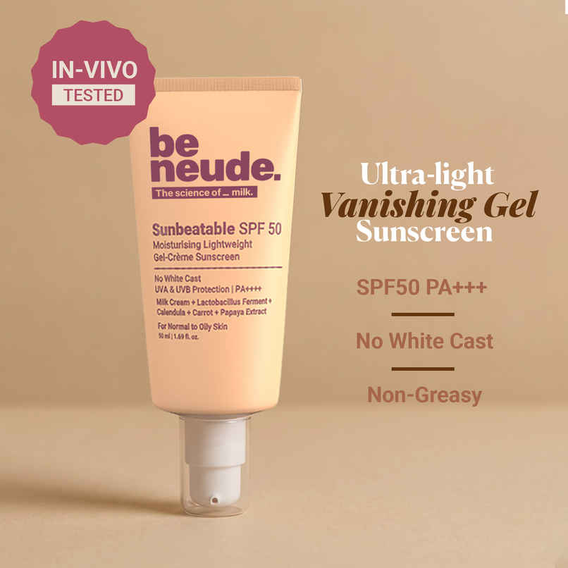 Be Neude Lightweight Gel Creme Sunscreen SPF50+ PA++++ UVA & UVB Protection