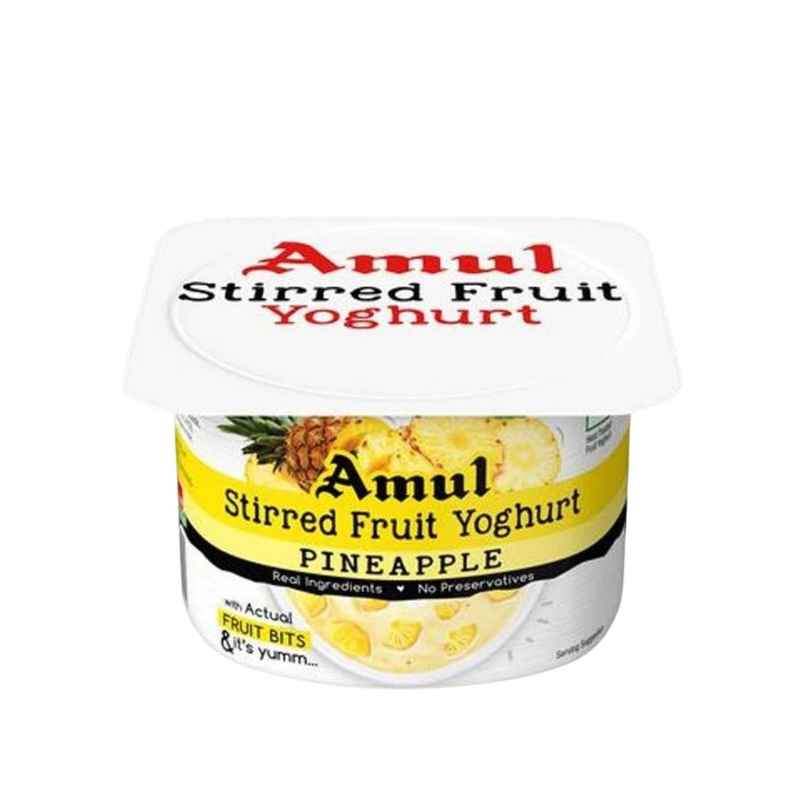 Amul Stirred Fruit Yoghurt- Pineapple Amul Stirred Fruit Yoghurt- Pineapple