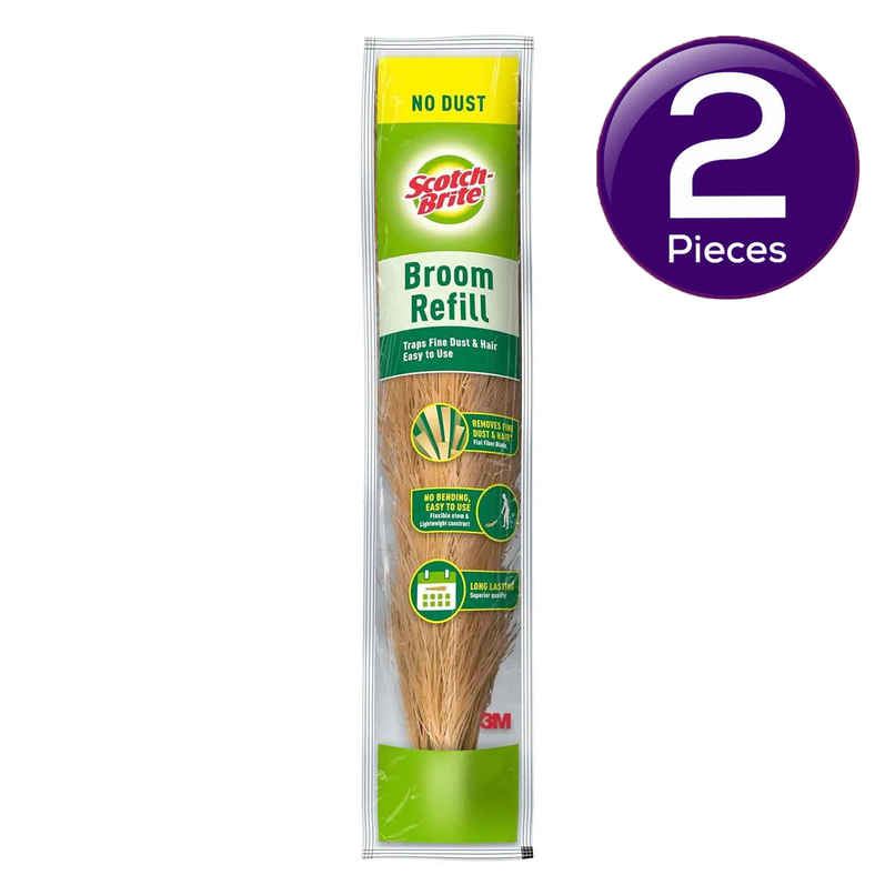 Scotch-Brite Broom Refill Head without Handle - No Dust Broom Head Combo Scotch-Brite Broom Refill Head without Handle - No Dust Broom Head Combo