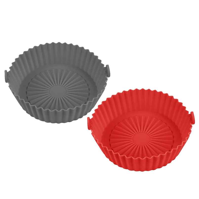 DALUCI Silicone Air Fryer Liners 8 Inch Reusable Heat Resistant Basket Trays