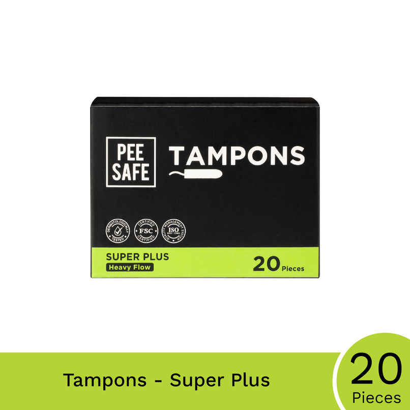 Pee Safe Viscose Super Plus Tampons for Heavy Flow | Ultra-High Absorbency & Leak-Proof Protection