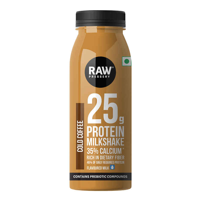 RAW Pressery 25g Protein Milkshake Cold Coffee No Added Sugar High Protein Shake Contains Prebiotic Compounds RAW Pressery 25g Protein Milkshake Cold Coffee No Added Sugar High Protein Shake Contains Prebiotic Compounds
