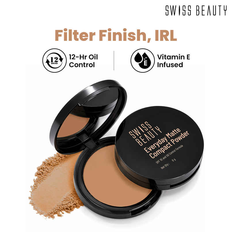 Swiss Beauty Everyday Matte Compact - 6 Hazel