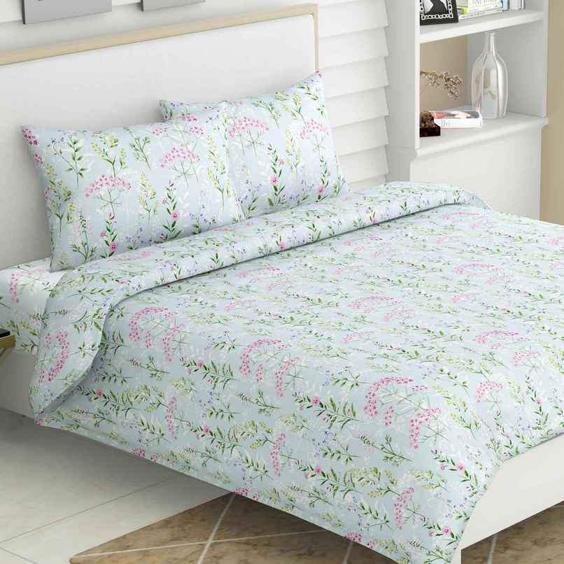 Haus & Kinder Elegant Bloom Double 100% Cotton Bedsheet | Garden Floral Magic | 98 x 89 in Haus & Kinder Elegant Bloom Double 100% Cotton Bedsheet | Garden Floral Magic | 98 x 89 in