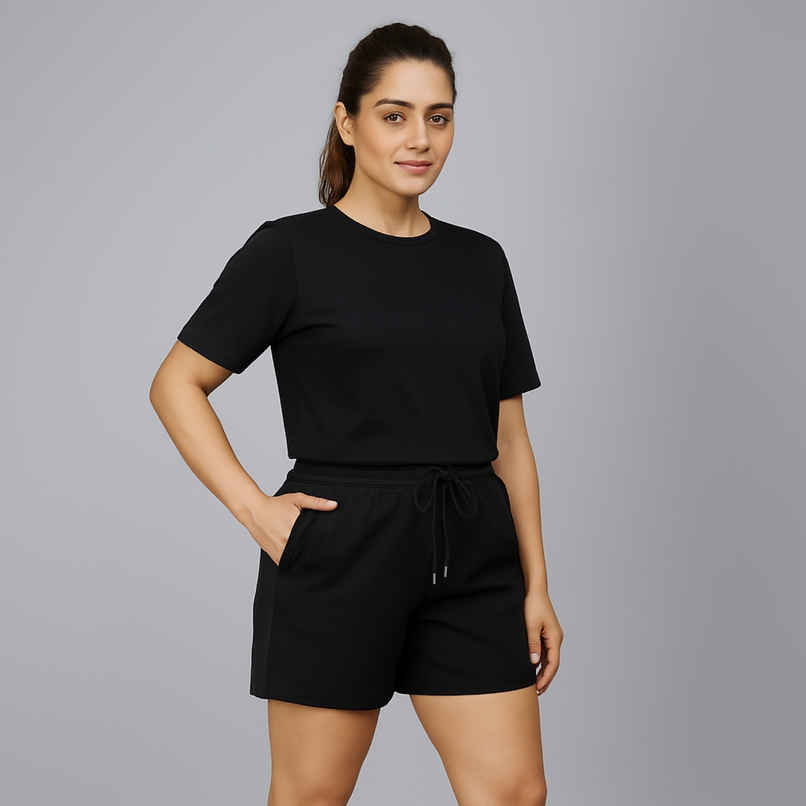 EQL Women's Pure Cotton Shorts | Jet Black - S