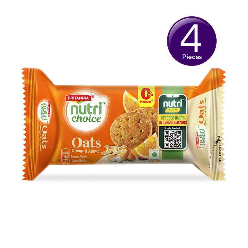 Britannia Nutrichoice Oats Orange & Almond Biscuits |  Combo