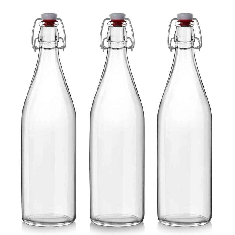 Cello Glass Aquaria Water Bottle Freezer Safe | Clear | 1 L