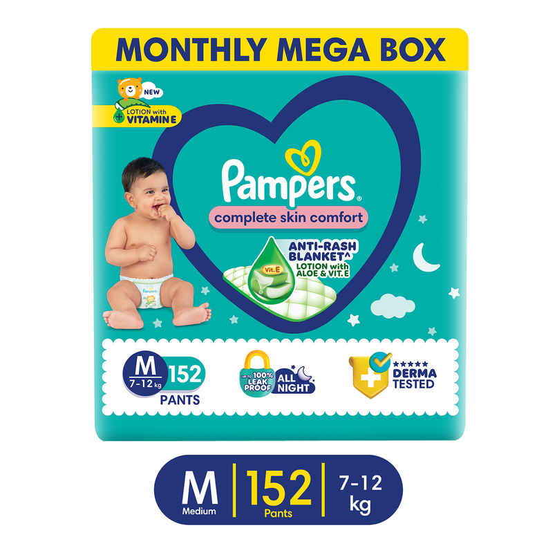Pampers All Round Protection Baby Diapers | Pant Style | M | 76 pcs